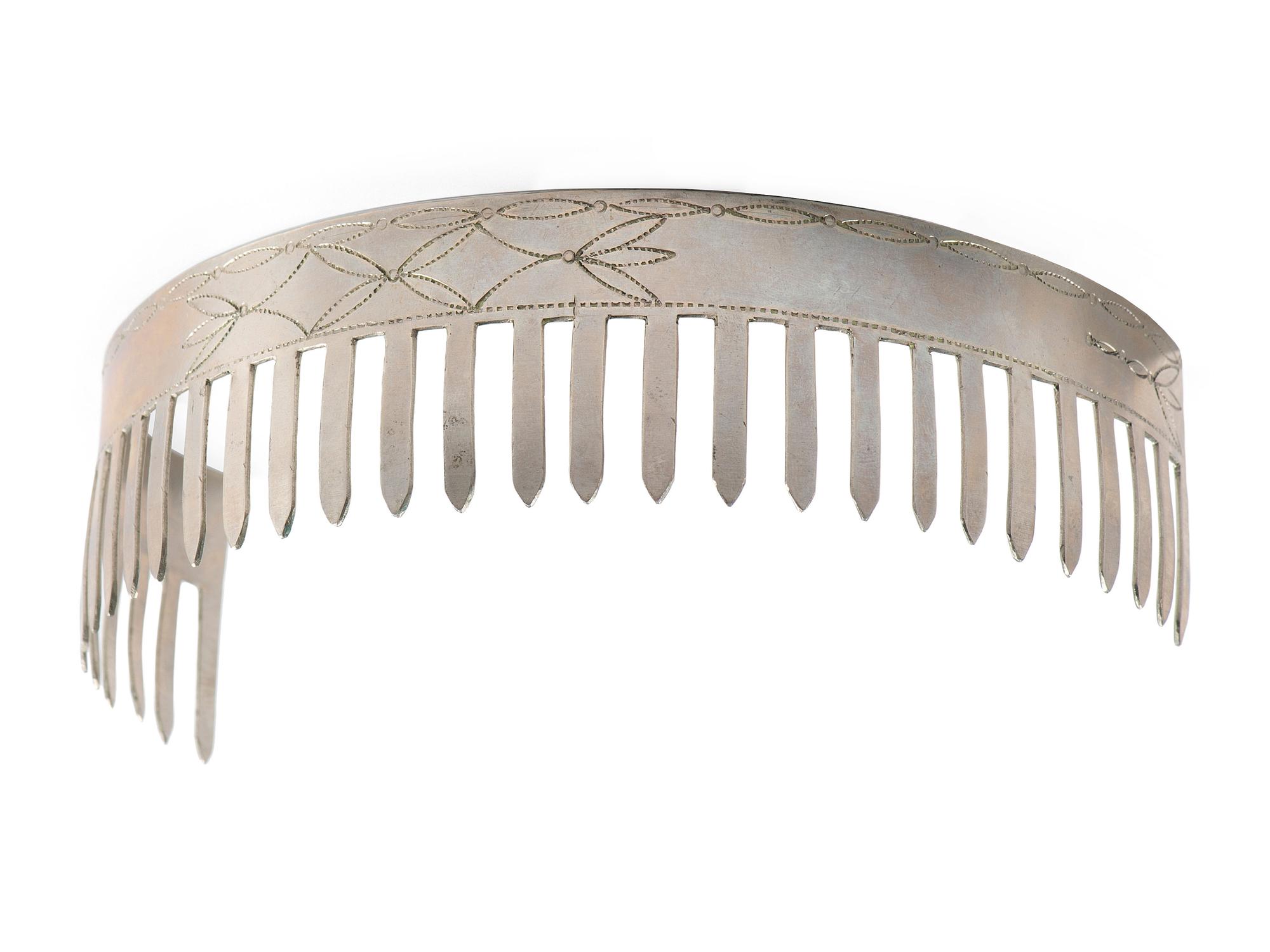 Menominee German Silver Hair Comb