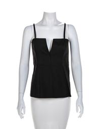 Saint Laurent Rive Gauche Black Top, 1970s Size label: 40