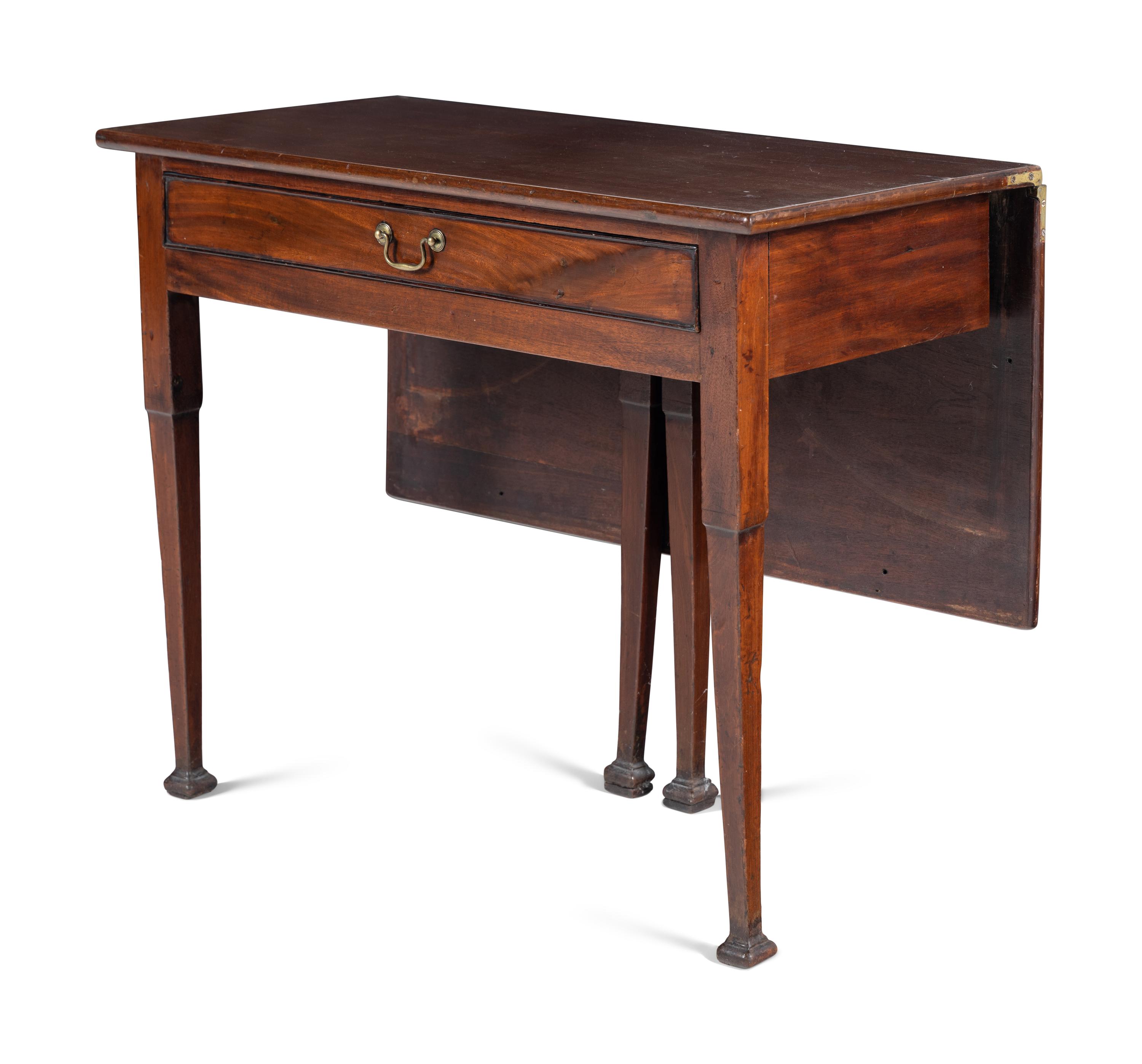 A George III Style Mahogany Drop-Leaf Gate-Leg Pier Table