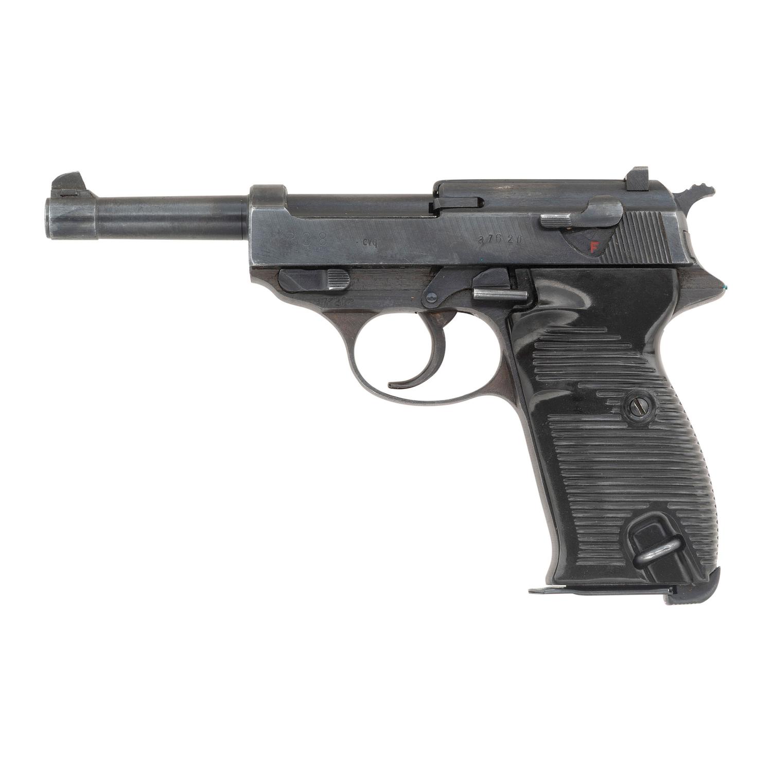 **Excellent Spreewerk P.38 with "Bring Back" Papers, Holsters, and Magazines