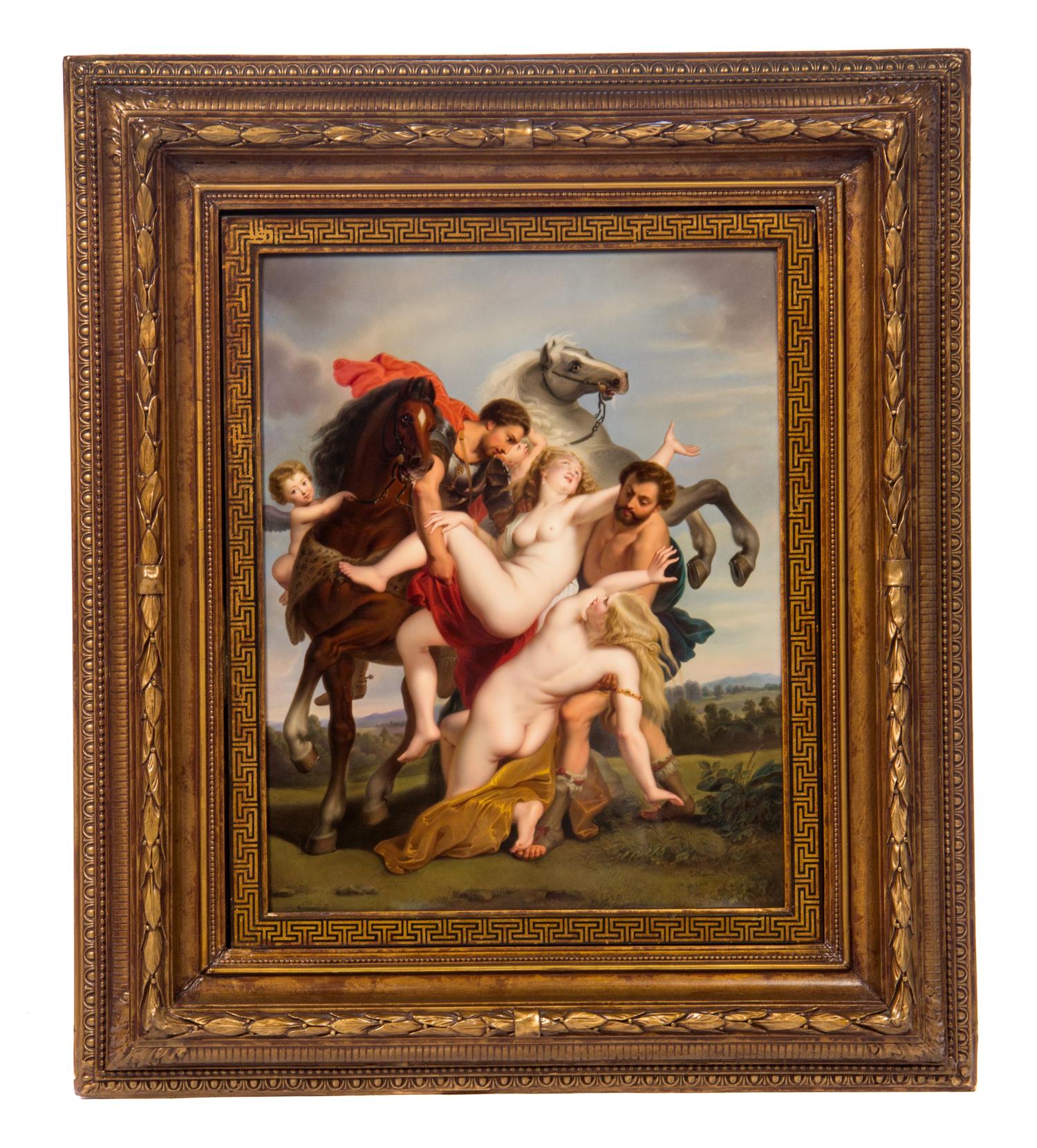 A Berlin (K.P.M.) Porcelain Plaque, 19TH CENTURY, SIGNED C. MEINELT, Height 22 x 17 1/2 inches. — 19TH CENTURY, SIGNED C. MEINELT,