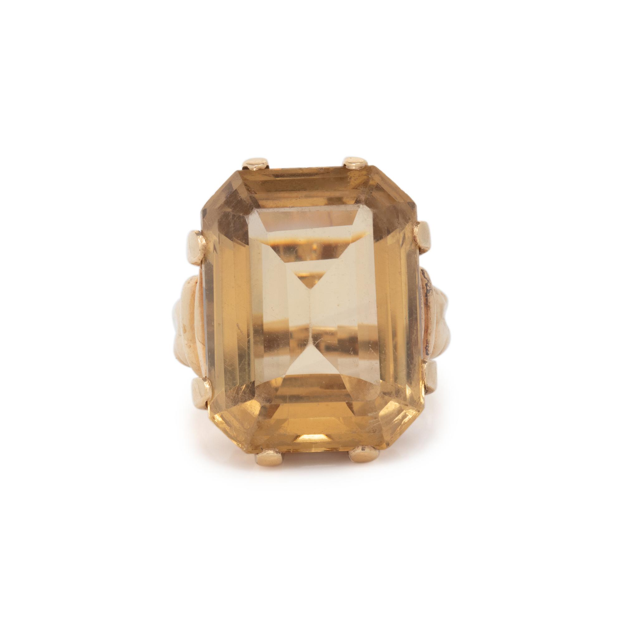 RETRO, CITRINE RING