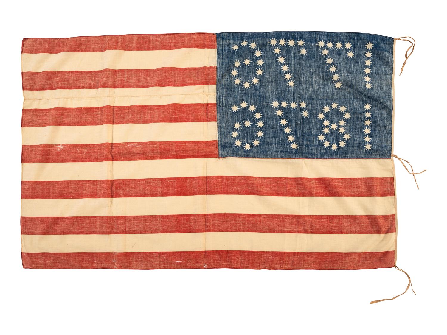 [FLAGS]. United States Centennial "1776-1876" parade flag. Ca 1876.