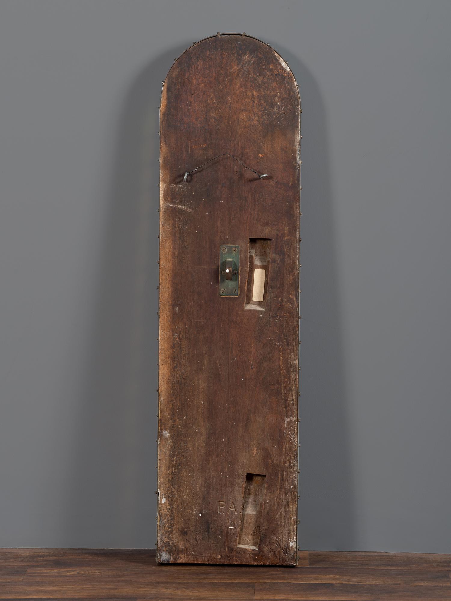 A USS Tallapoosa Eagle, Shield and Cannon Carved, Brass-Mounted Walnut Gangway Board