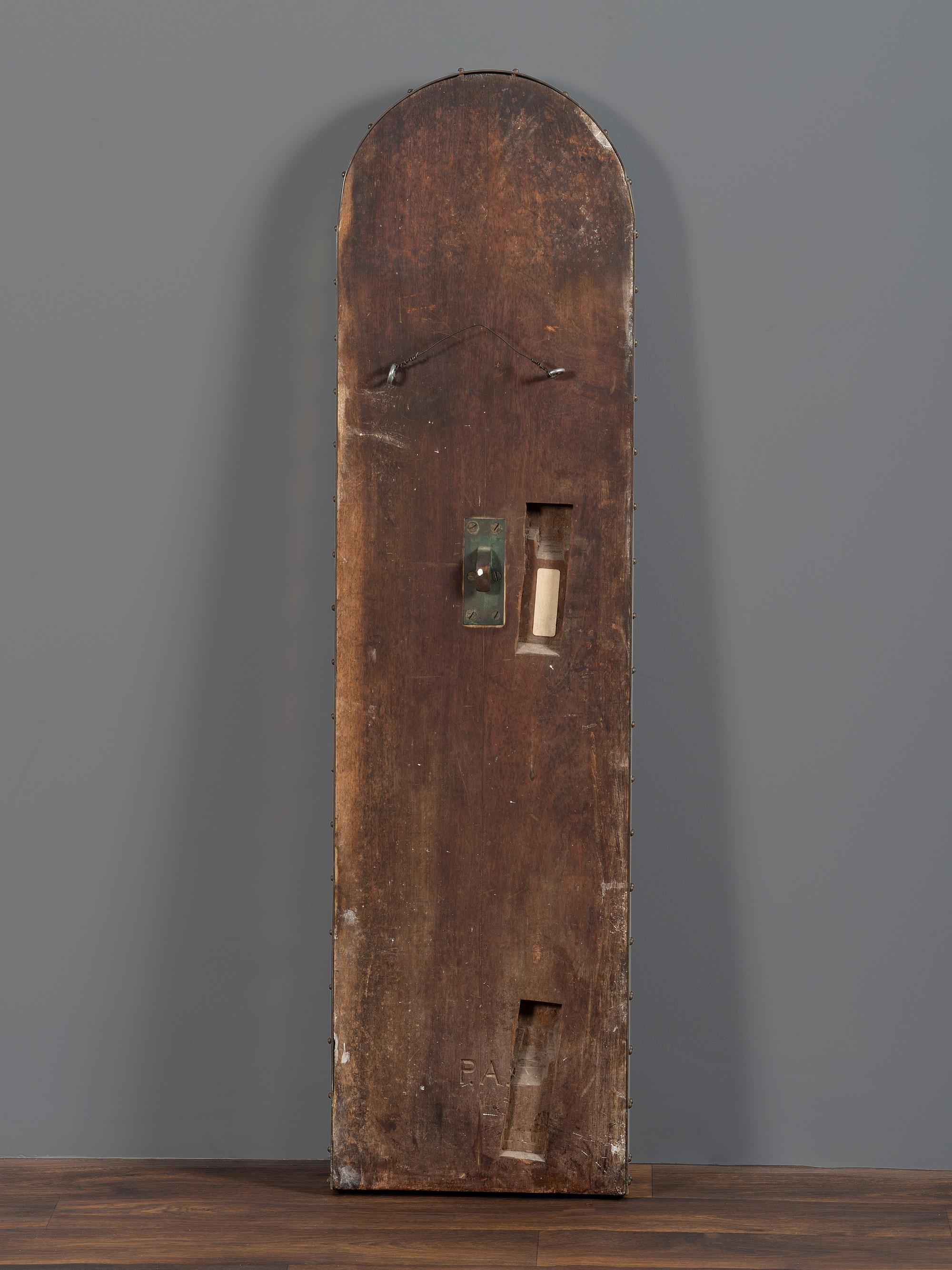 A USS Tallapoosa Eagle, Shield and Cannon Carved, Brass-Mounted Walnut Gangway Board