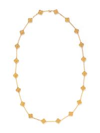VAN CLEEF & ARPELS, YELLOW GOLD 'VINTAGE ALHAMBRA' NECKLACE