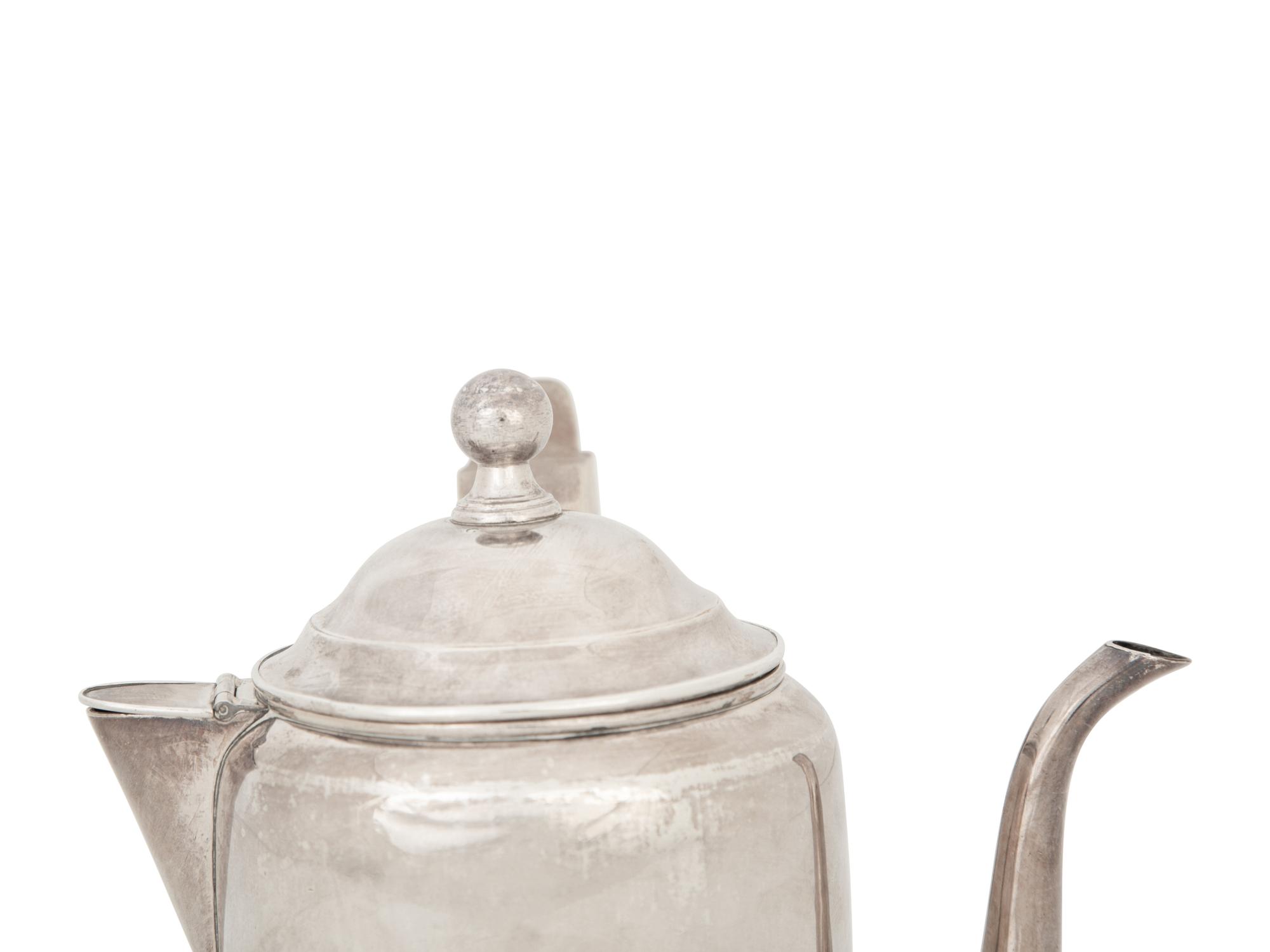 An English Silver-Plate Argyle or Chocolate Pot