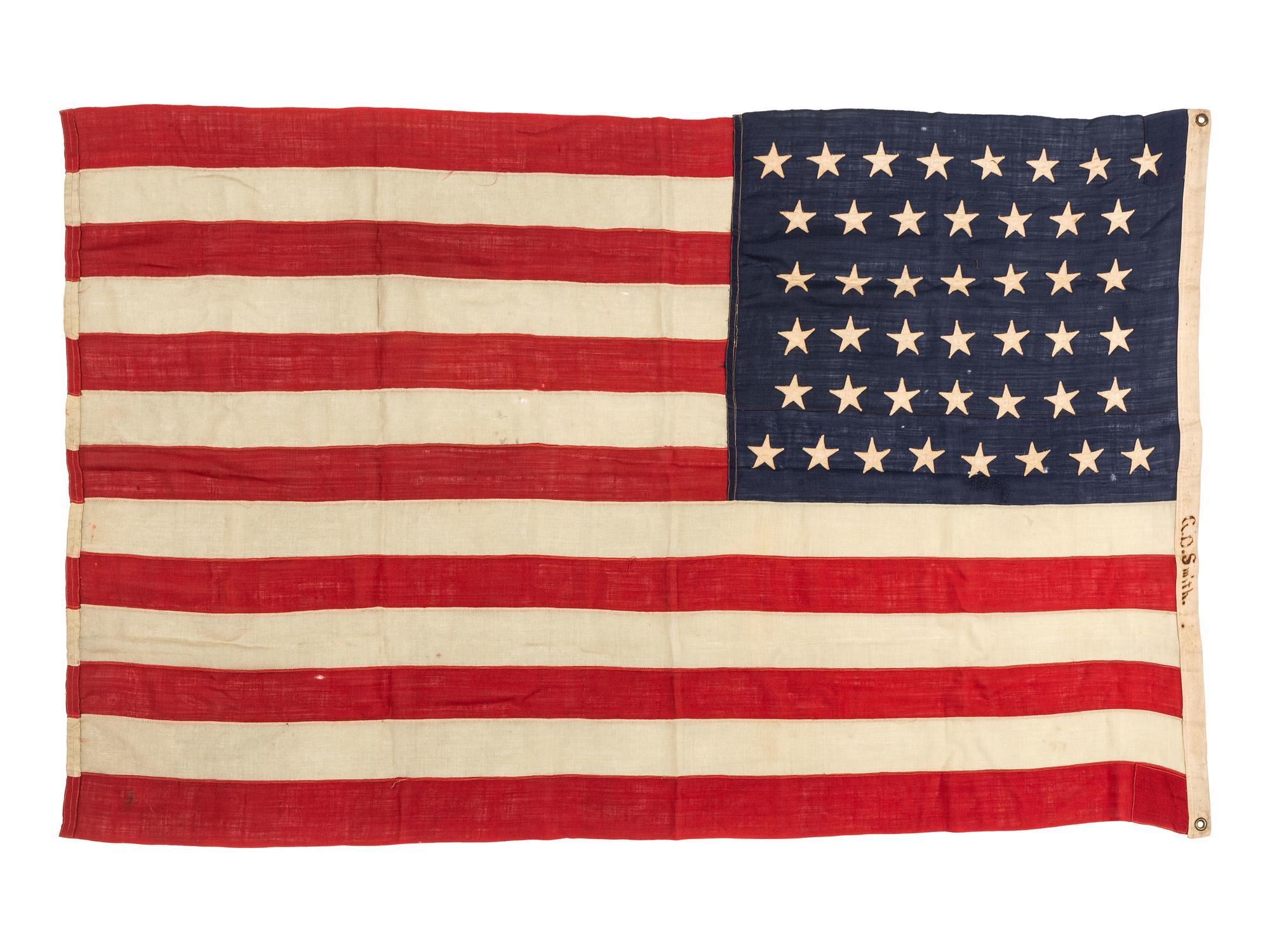 [FLAGS]. 44-star American flag. Ca 1891-1896.