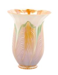 A Quezal Glass Shade Height 6 inches.