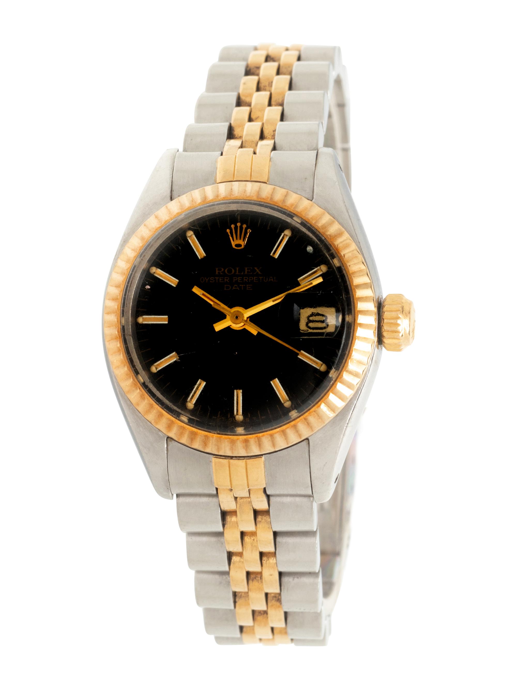 ROLEX, REF. 6917 STAINLESS STEEL AND YELLOW GOLD 'OYSTER PERPETUAL DATE' WATCH