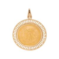 YELLOW GOLD AND COIN PENDANT