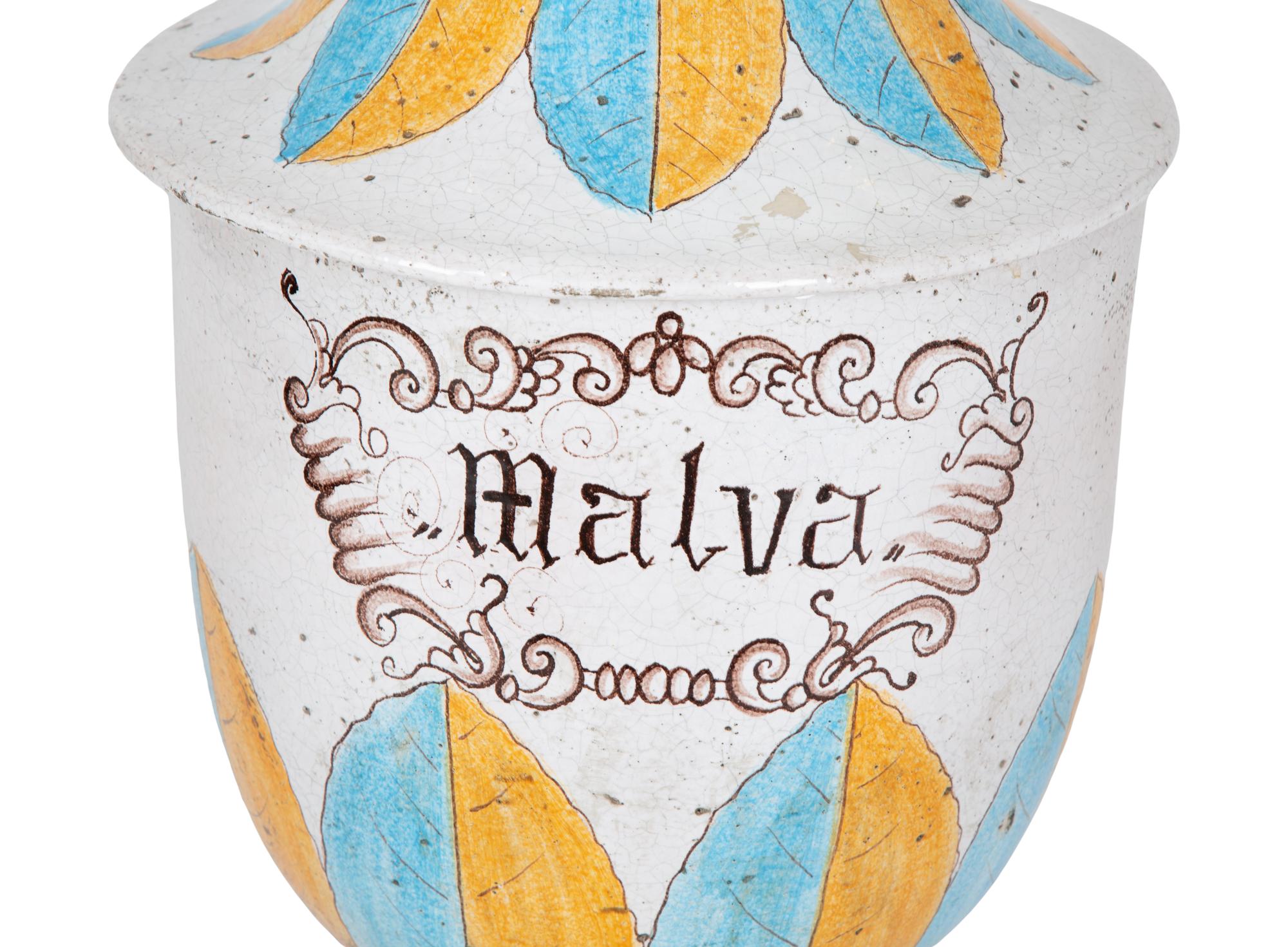 An Italian Faience Large Urn