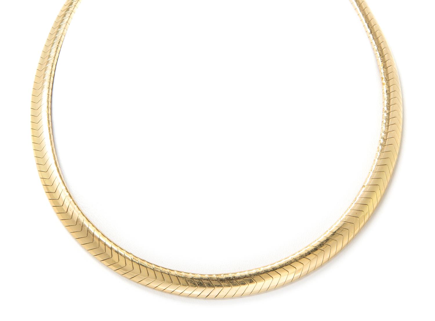 A 14 Karat Yellow Gold Necklace, 21.20 dwts.
