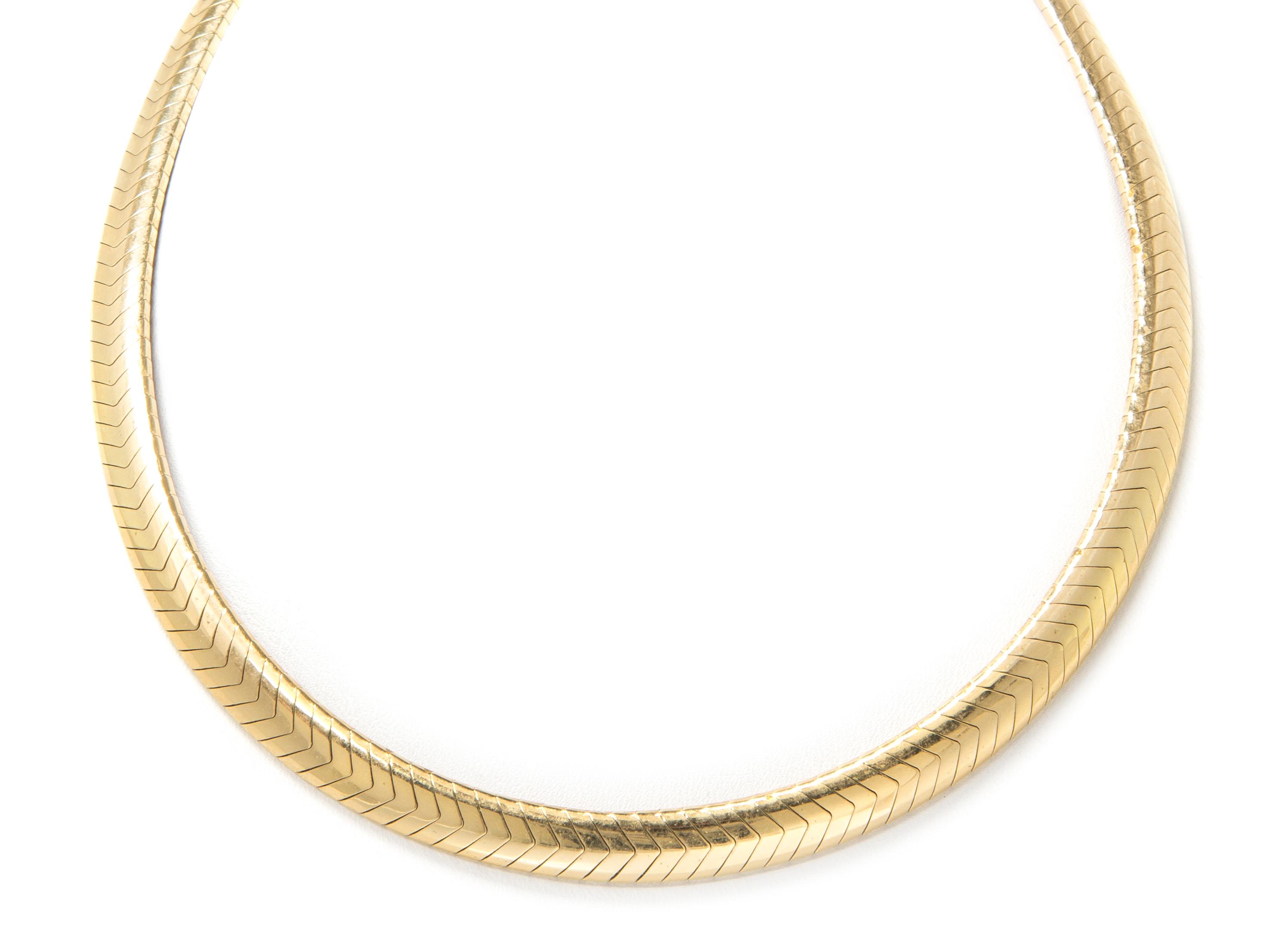 A 14 Karat Yellow Gold Necklace, 21.20 dwts.