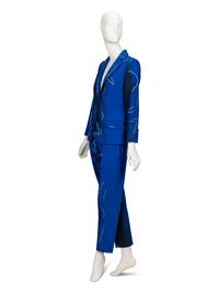 Moschino, Blue Brushstroke-Print Pantsuit