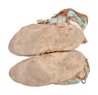 Pueblo Painted Hide Moccasins