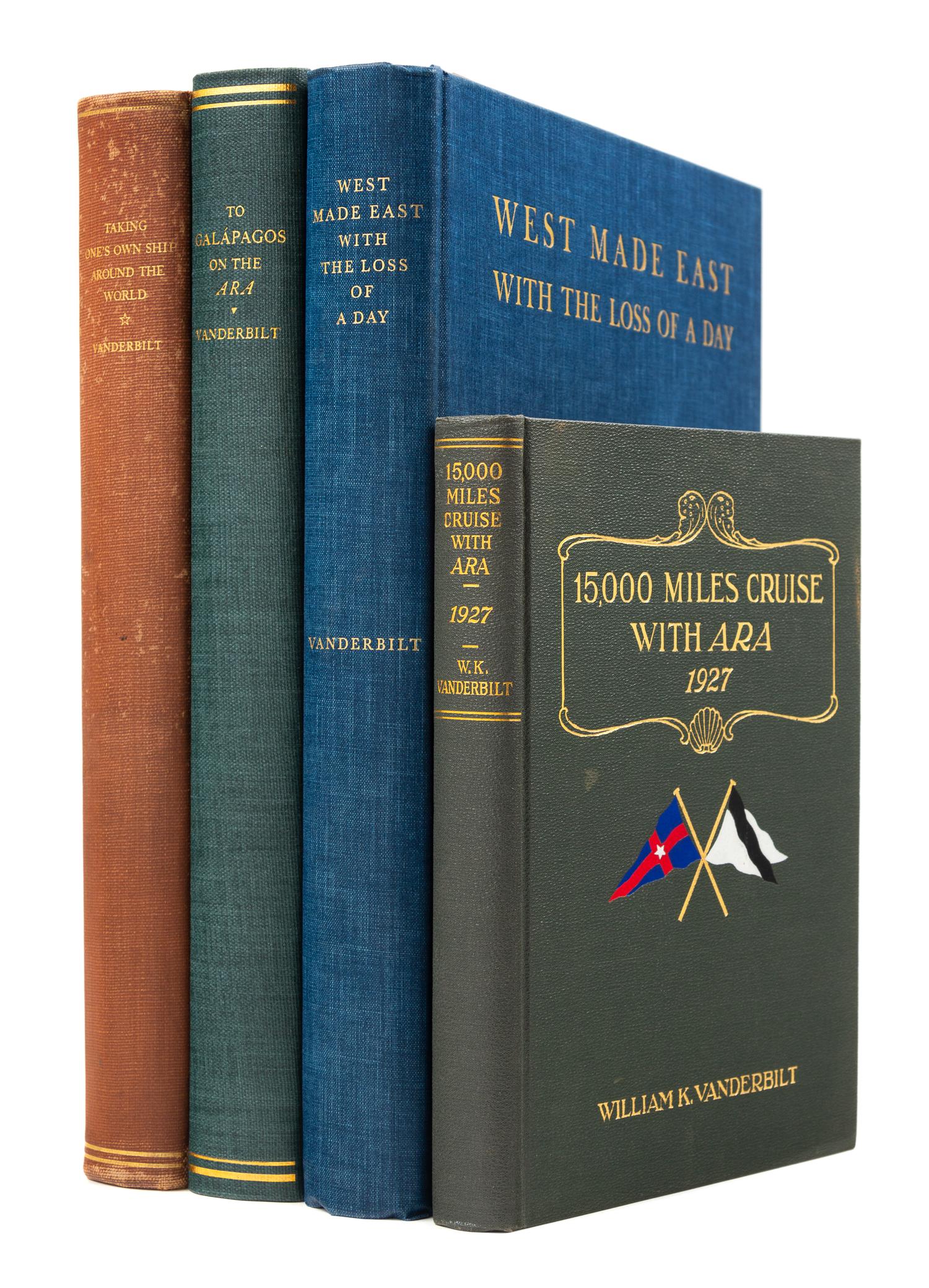 VANDERBILT, William Kissam Jr. (1878-1944). A group of four works, all FIRST EDITIONS.