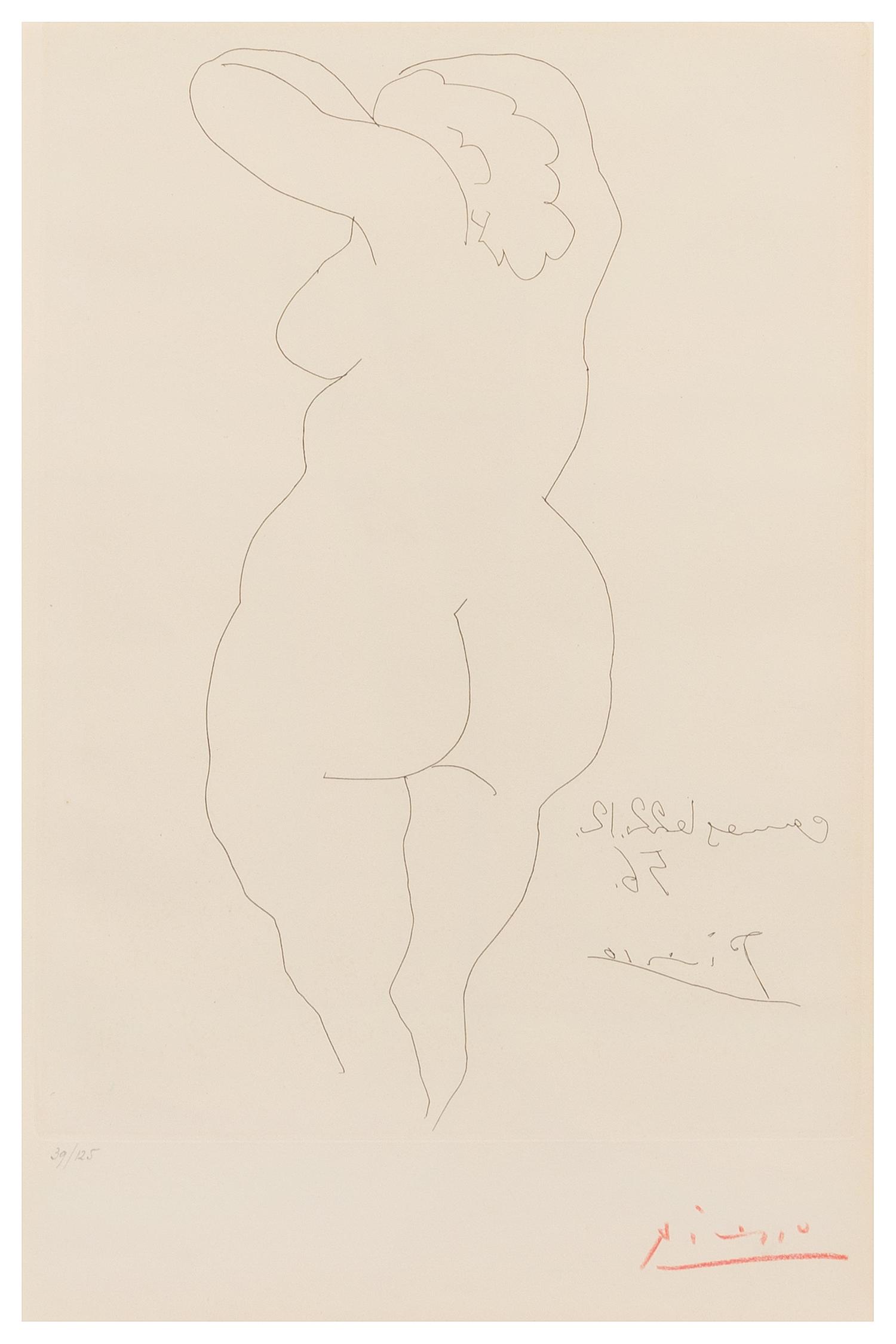 Pablo Picasso, (Spanish, 1881-1973), Femme vue de dos, 1956