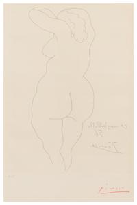 Pablo Picasso, (Spanish, 1881-1973), Femme vue de dos, 1956