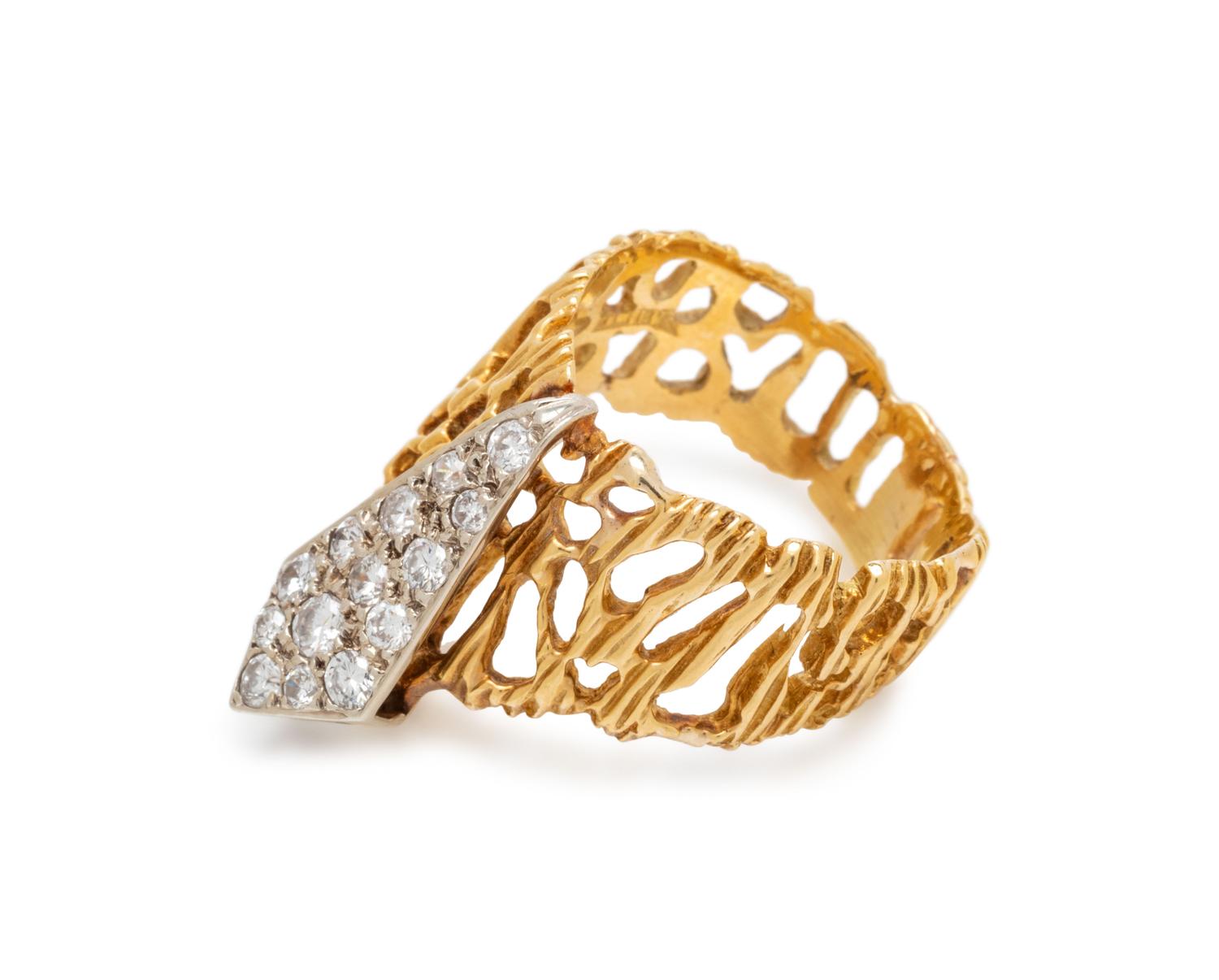 BICOLOR GOLD AND DIAMOND RING