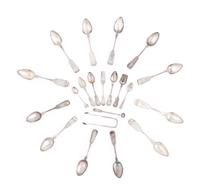 A Collection of Forty-Eight American Coin Silver Spoons