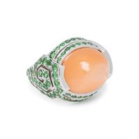 BOUCHERON, CAT'S EYE QUARTZ AND DEMANTOID GARNET RING