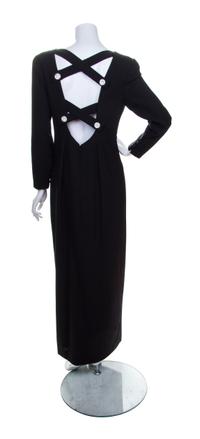 A Bill Blass Black Gown,