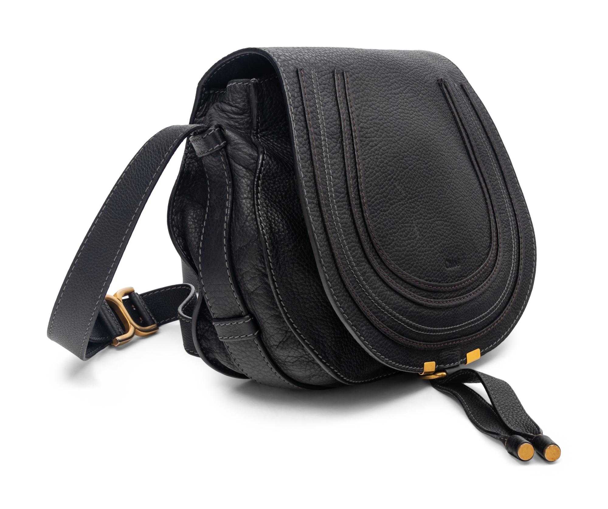Black Marcie Saddle Bag by Chloé