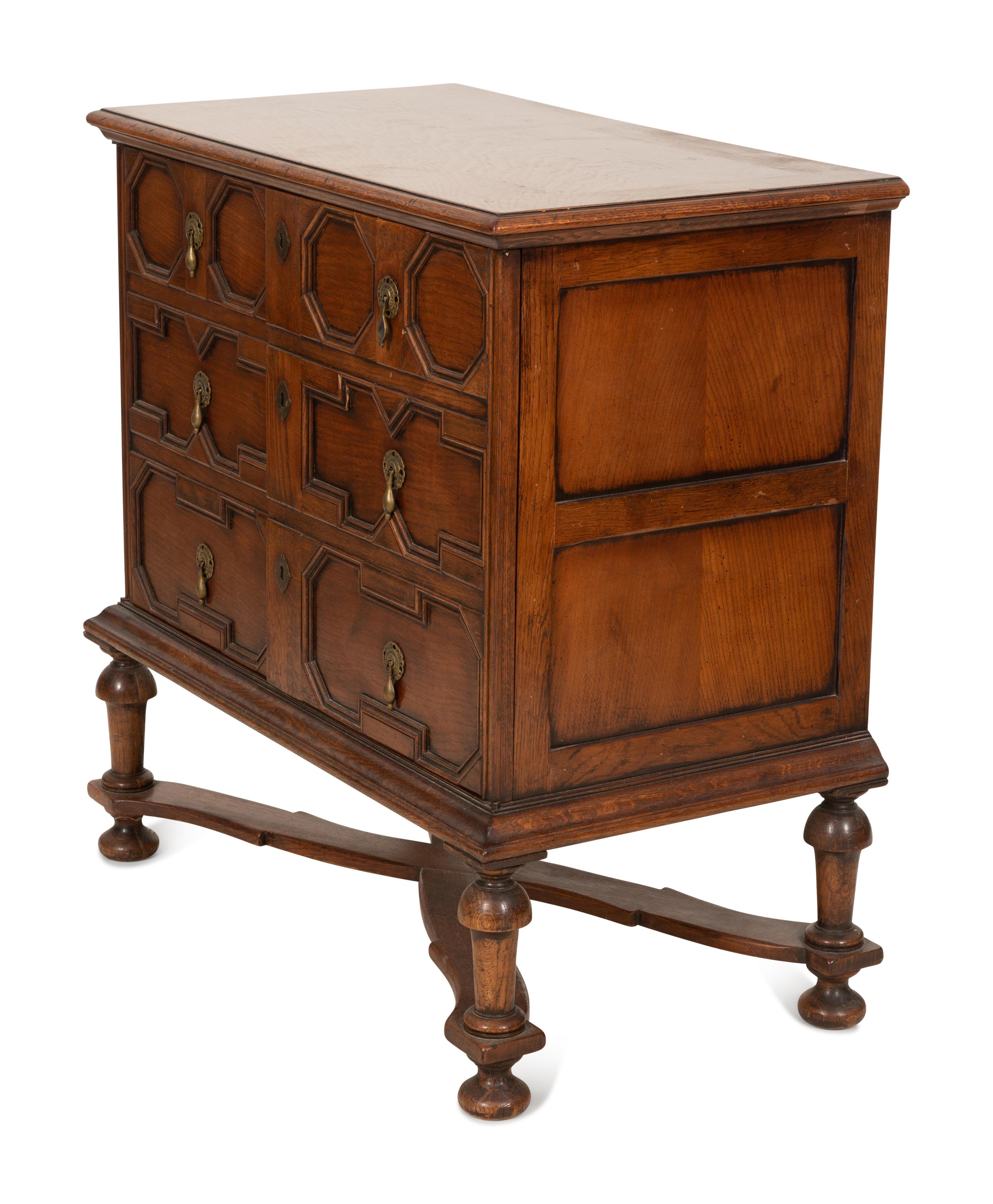 A William and Mary Style Oak Two Door Cabinet