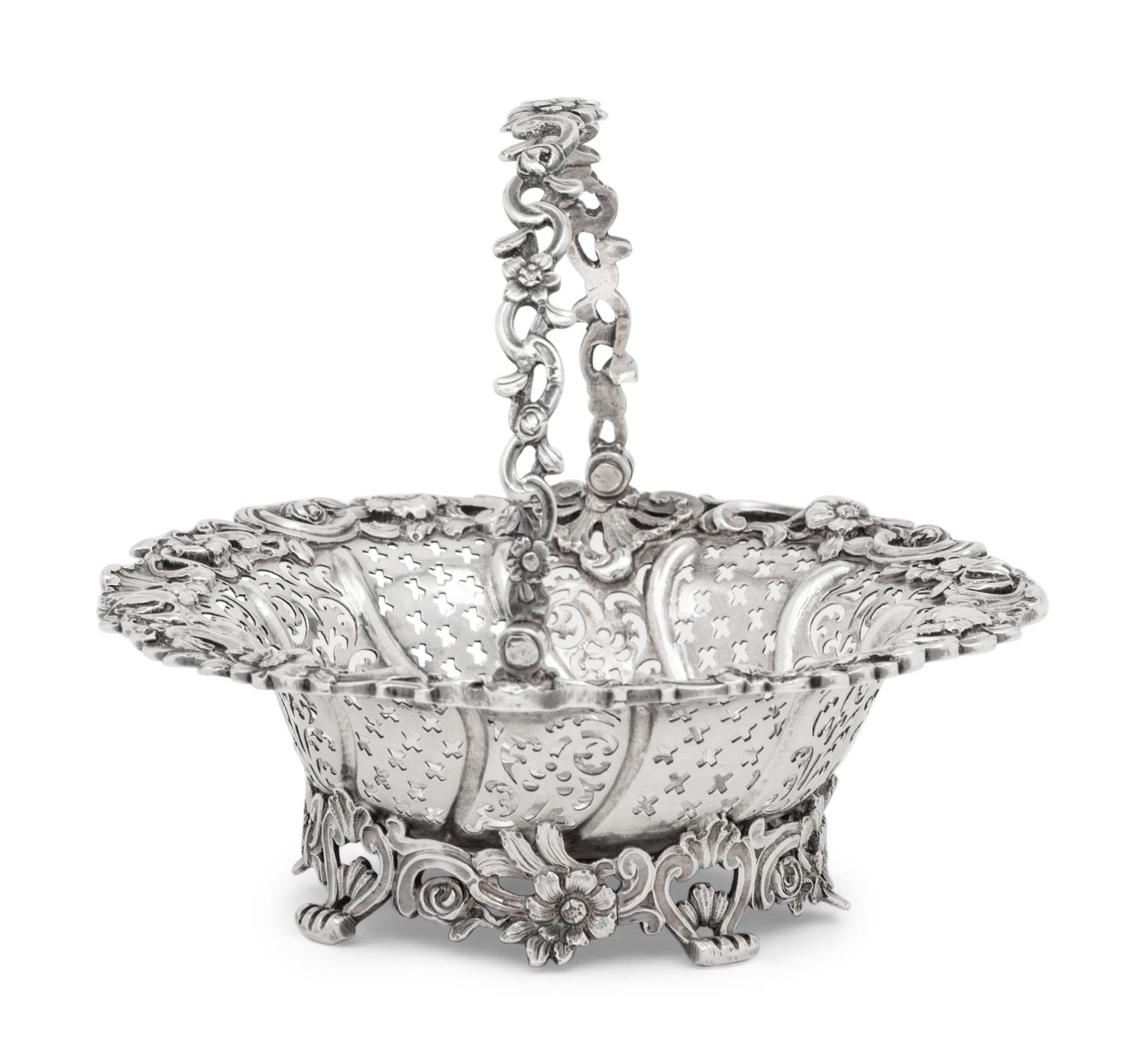 A George II Silver Sweetmeat Basket