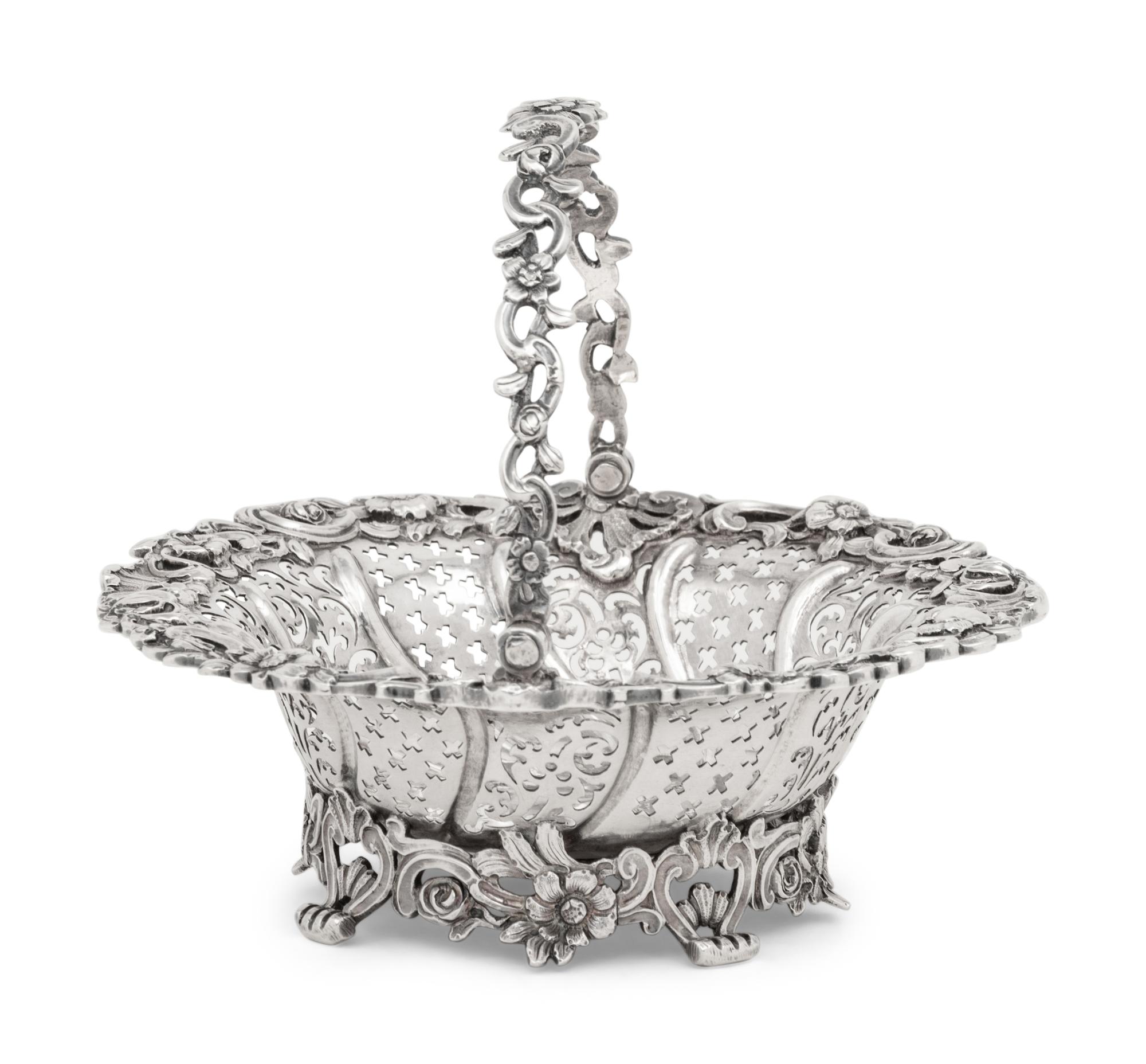 A George II Silver Sweetmeat Basket