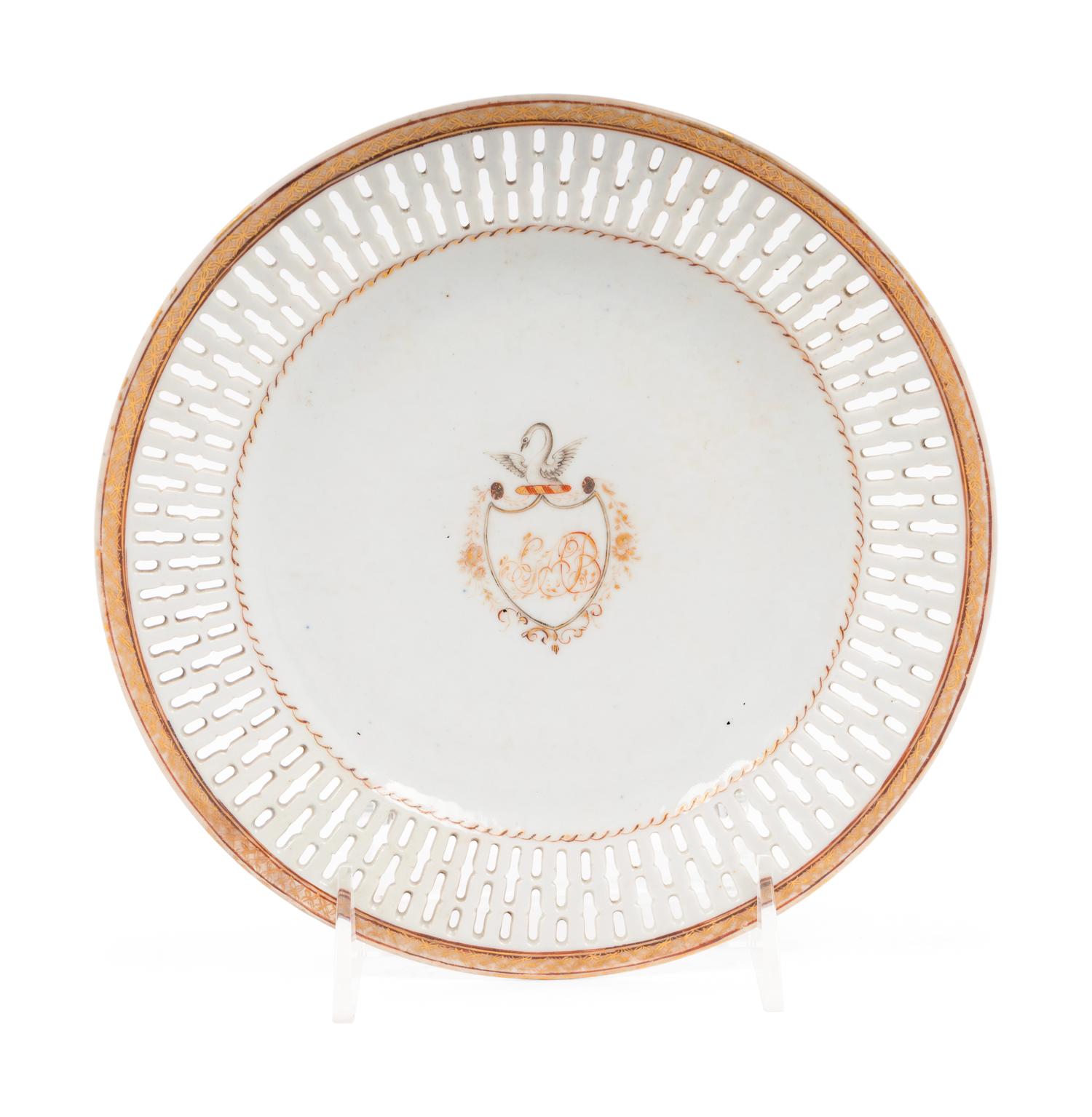 A Chinese Export Porcelain Reticulated Dish