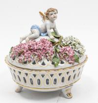 A Dresden Reticulated Bowl Diameter of bowl 8 inches. — 20TH CENTURY