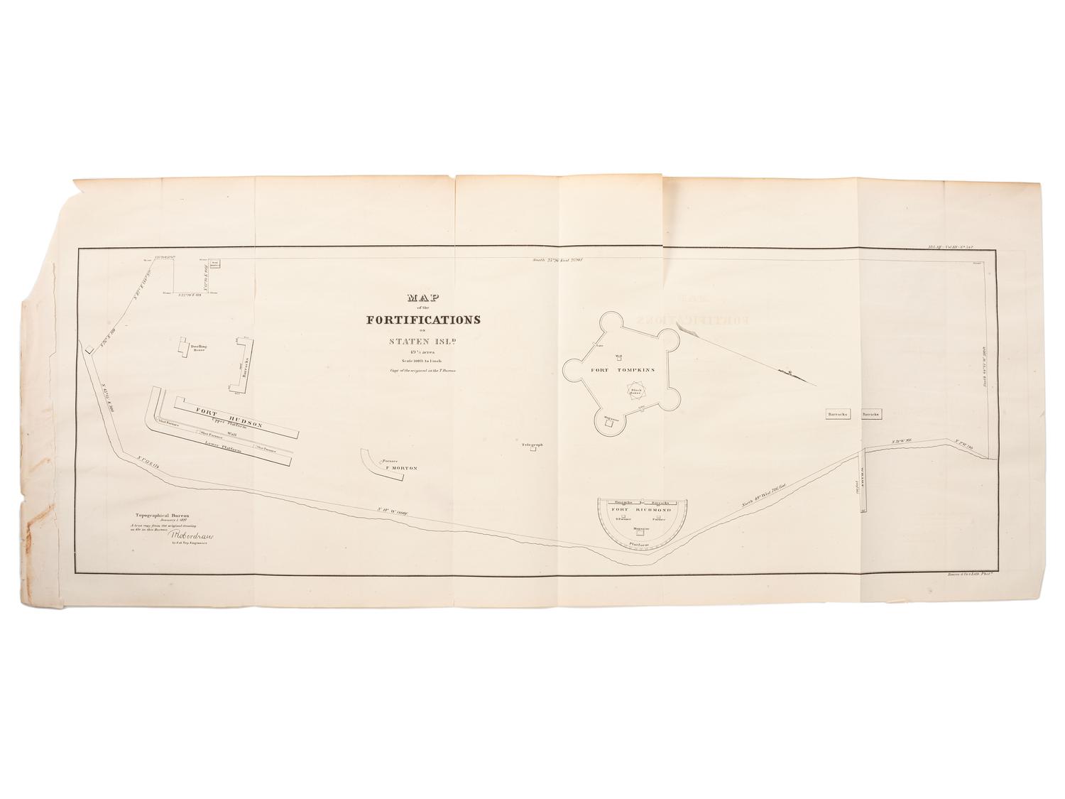 [MAPS & ATLASES]. [WELLS, Jacob]. Balloon View of Washington, May, 1861. New York: [Harper's Weekly], [1866?]. [ With :] Railroad Map of the State of New York . Buffalo, [1900].