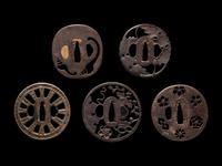 Five Japanese Iron Tsuba