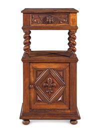 A William and Mary Style Carved Walnut Pedestal Table