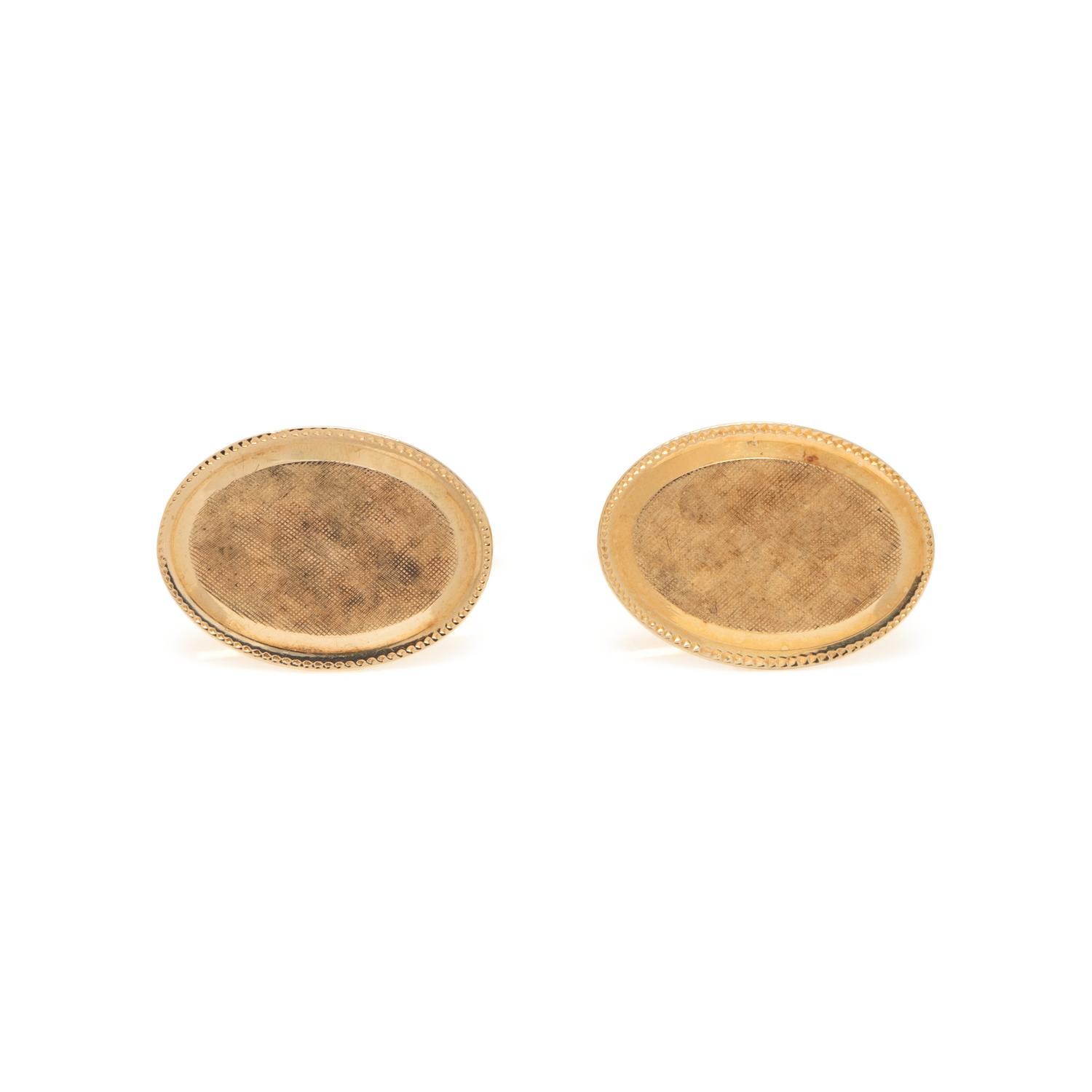 CARTIER, YELLOW GOLD CUFFLINKS