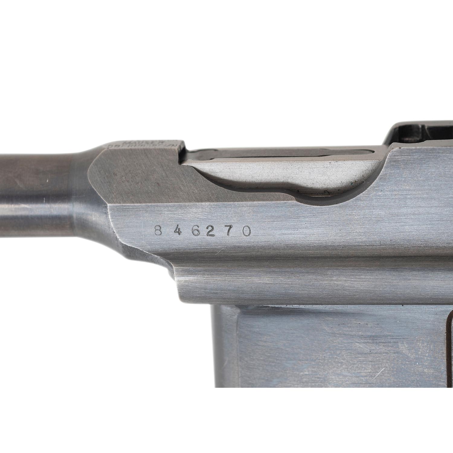 **Refurbished Import Marked Mauser C96 Pistol with Reproduction Stock Holster and Carrier
