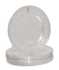 Ten American Silver Bread Plates