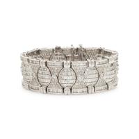 WHITE GOLD AND DIAMOND FANCY LINK BRACELET
