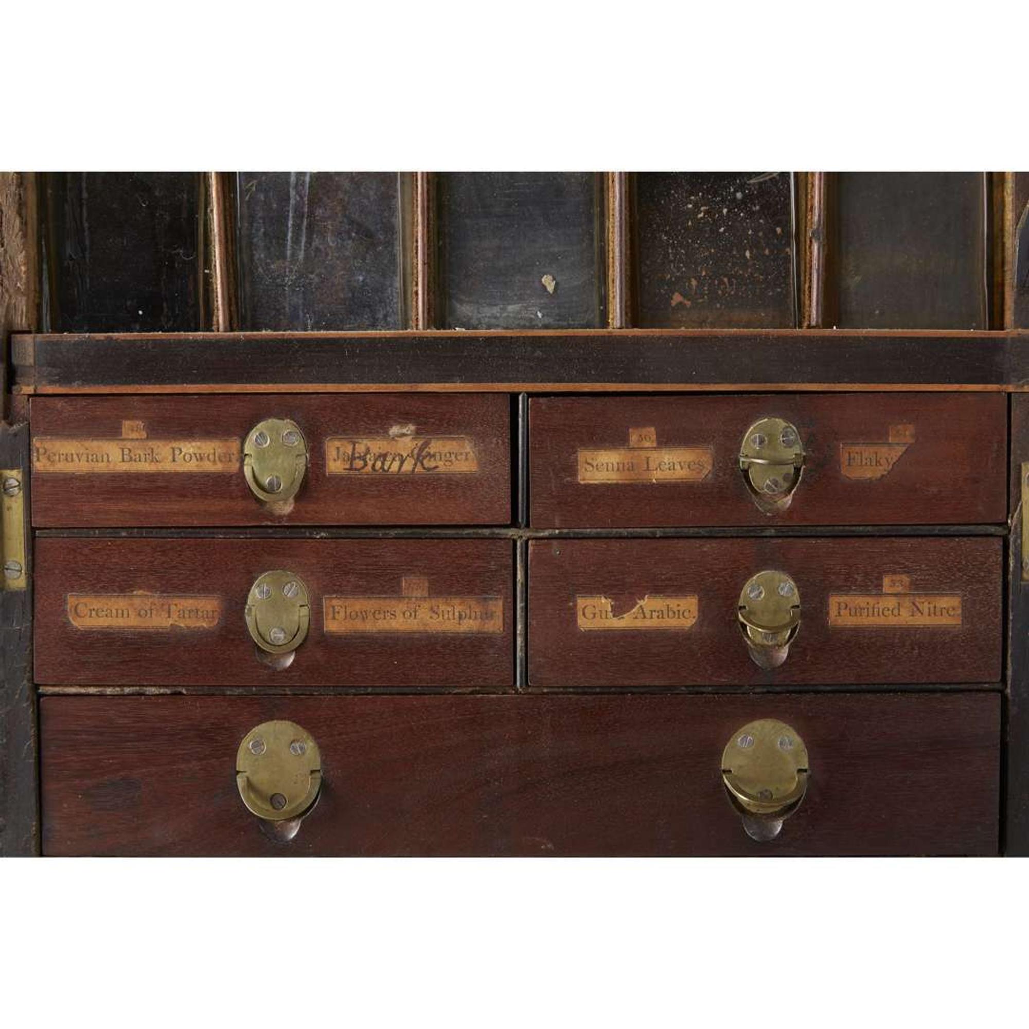 Mahogany medicine chest Reece & Co., London, England, early 19th century