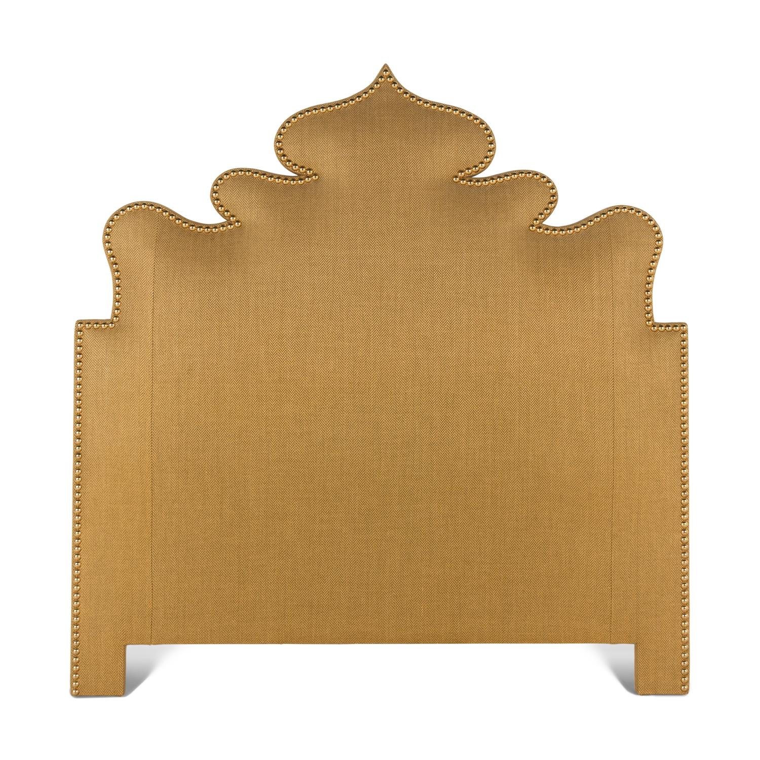 A Custom Upholstered and Studded Headboard