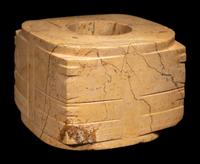 A Chinese Archaistic Chicken Bone Jade Cong