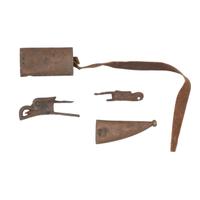 Assorted Dug Relic Condition Eagle Sword Parts and Brass Scabbard Parts