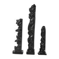 Haida Carved Argillite Model Totem Poles