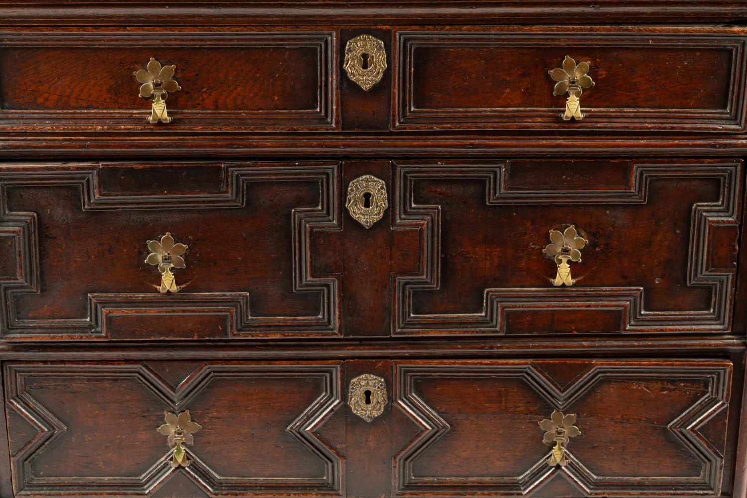 A Charles II Oak Chest of Drawers
