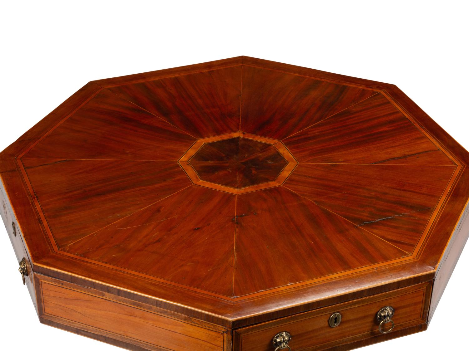 A George III Inlaid Mahogany Octagonal Table
