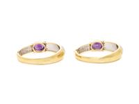 AMETHYST, ROCK CRYSTAL AND DIAMOND BANGLE BRACELET SET
