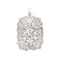 DIAMOND AND PLATINUM BALLERINA RING PENDANT