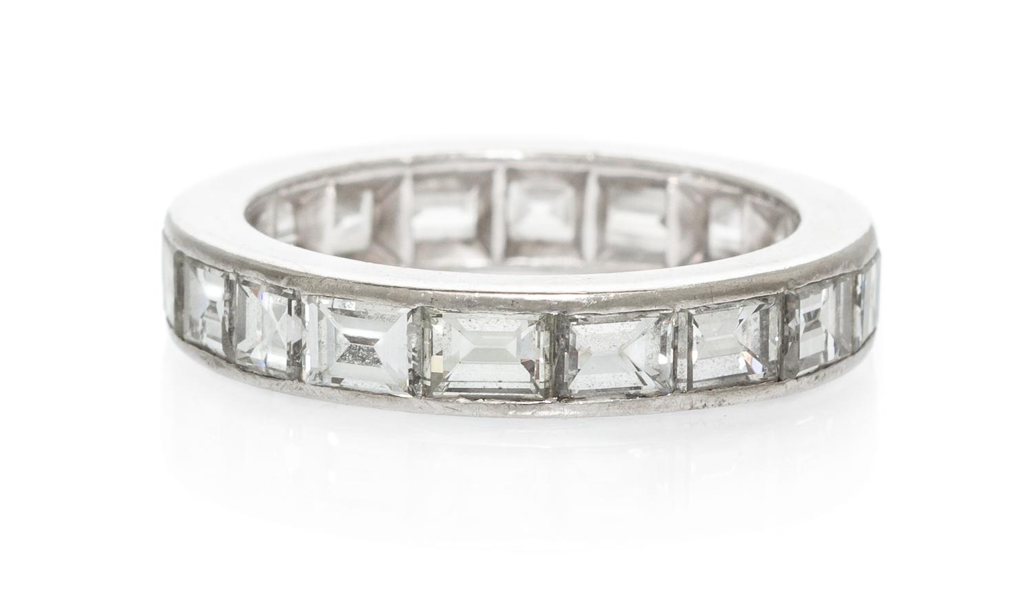 A Platinum and Diamond Eternity Band, 4.40 dwts.